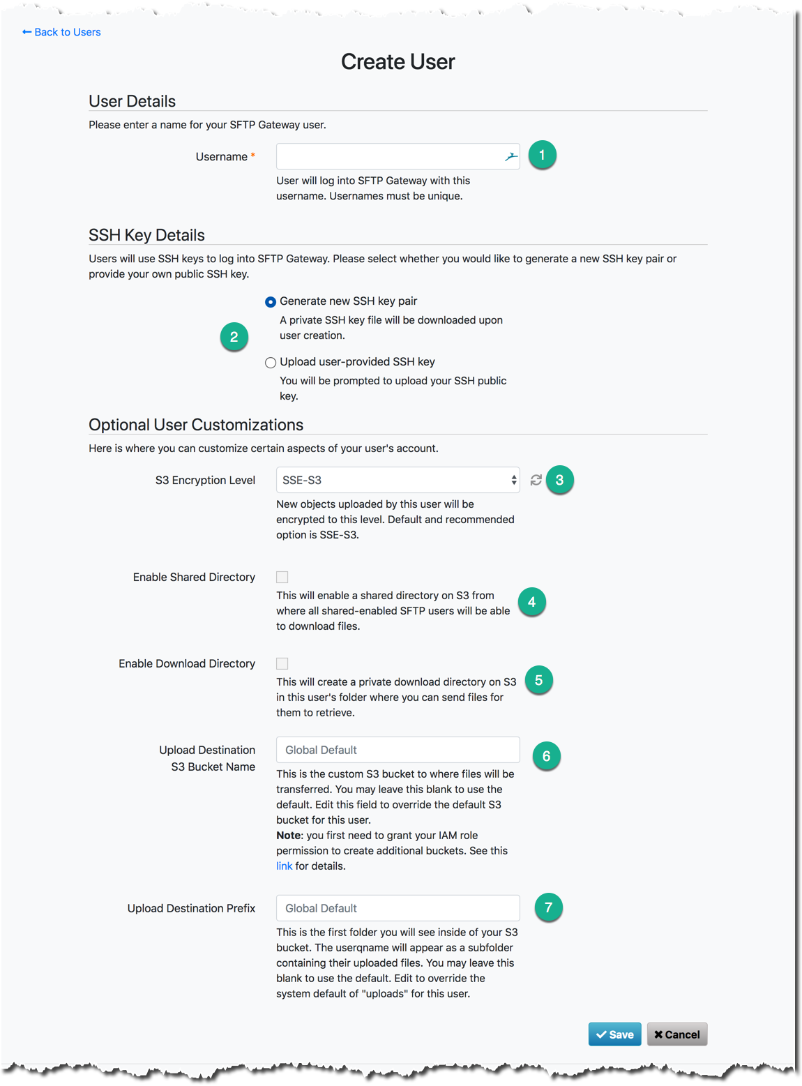 Create user form