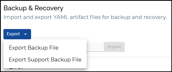 Backup &amp; Recovery